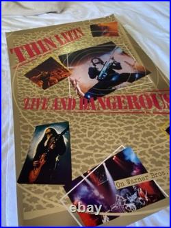 Rare THIN LIZZY 1978 Vintage Promo Poster LIVE And DANGEROUS 35x23 Warner Bros