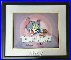 Rare Tom & Jerry LOGO Hanna Barbera Signed Limited Edition Animation Cel