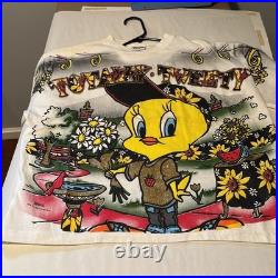 Rare VTG'95 Warner Bros Looney Tunes Tweety Bird Totally Tweety SZ Large