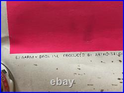 Rare VTG Blacklight Road Runner Poster Warner Bros Artko Studio Large 23 X 35