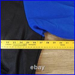 Rare VTG Space Jam Jacket Mens Large Black Blue Wool Warner Bros WB Movie 90s