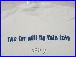 Rare Vintage 2001 warner bros Cats & Dogs movie promo T shirt size XL