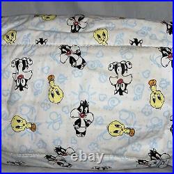 Rare Vintage 2 pc 1997 Baby Looney Tunes Diaper Bag Purse Tweety Sylvester