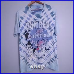 Rare Vintage 90s Animaniacs Cartoon 1994 Tie Dye Warner Bros TV Promo Shirt XL