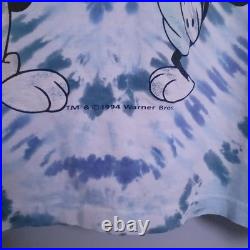 Rare Vintage 90s Animaniacs Cartoon 1994 Tie Dye Warner Bros TV Promo Shirt XL
