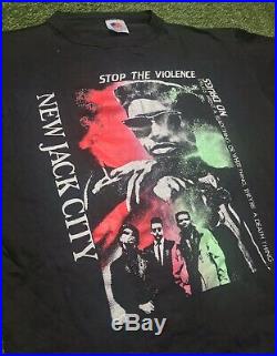 Rare Vintage 90s New Jack City Warner Bros Promo Movie Rap Hip Hop Tee T-Shirt