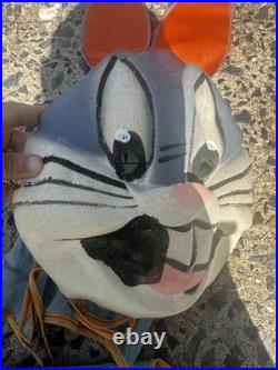 Rare Vintage Bugs Bunny Halloween Costume No Box Warner Bros. Face Cloth