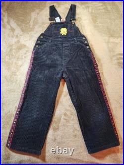 Rare Vintage Looney Tunes 1998 Y2K Warner Bros Kid's Size 7 Corduroy Overalls