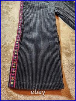 Rare Vintage Looney Tunes 1998 Y2K Warner Bros Kid's Size 7 Corduroy Overalls