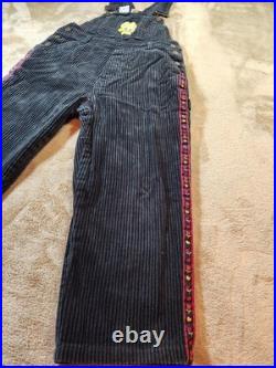 Rare Vintage Looney Tunes 1998 Y2K Warner Bros Kid's Size 7 Corduroy Overalls
