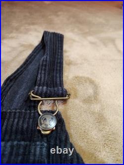 Rare Vintage Looney Tunes 1998 Y2K Warner Bros Kid's Size 7 Corduroy Overalls
