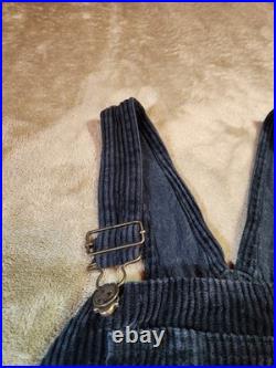 Rare Vintage Looney Tunes 1998 Y2K Warner Bros Kid's Size 7 Corduroy Overalls