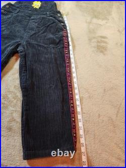 Rare Vintage Looney Tunes 1998 Y2K Warner Bros Kid's Size 7 Corduroy Overalls