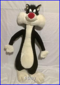Rare Vintage Sylvester Jumbo Wired Plush 44 24K 1993 Looney Tunes Bendable
