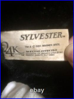 Rare Vintage Sylvester Jumbo Wired Plush 44 24K 1993 Looney Tunes Bendable
