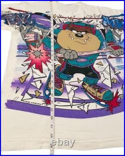 Rare Vintage Taz MVP Hockey T-Shirt Looney Tunes 1994 Warner Bros Freeze Rare Vintage Taz MVP Hockey T-Shirt Looney Tunes 1994 Warner Bros Freeze