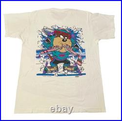 Rare Vintage Taz MVP Hockey T-Shirt Looney Tunes 1994 Warner Bros Freeze