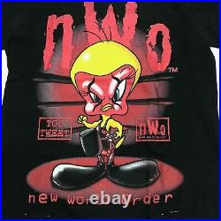 Rare Vintage Tweety Kane X. N. W. O Single Stitch Tshirt Size M /WWE, WWF