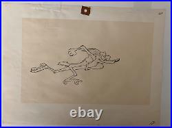 Rare Vintage WARNER BROS Animation Art Drawing Hot Rod & Reel (1959) Wile Coyote