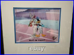 Rare Vintage Warner Bros FRIZ FRELENG Hand Signed Movie Cel Bugs Bunny Daffy