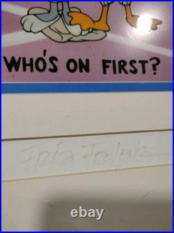 Rare Vintage Warner Bros FRIZ FRELENG Hand Signed Movie Cel Bugs Bunny Daffy