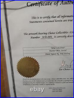 Rare Vintage Warner Bros FRIZ FRELENG Hand Signed Movie Cel Bugs Bunny Daffy