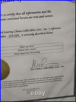 Rare Vintage Warner Bros FRIZ FRELENG Hand Signed Movie Cel Bugs Bunny Daffy