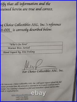 Rare Vintage Warner Bros FRIZ FRELENG Hand Signed Movie Cel Bugs Bunny Daffy