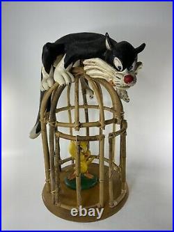 Rare Vintage Warner Bros Sylvester & Tweety in Bamboo Bird Cage 22 PICKUP LI NY