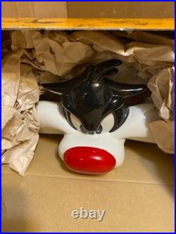 Rare Vtg Sylvester Cat Wall Mask Head Bust 1994 Warner Bros Ceramic Looney Tunes