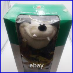 Rare Vtg Taz Animated Figurine with Light Warner Bros Biker Angel Christmas 18