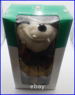 Rare Vtg Taz Animated Figurine with Light Warner Bros Biker Angel Christmas 18