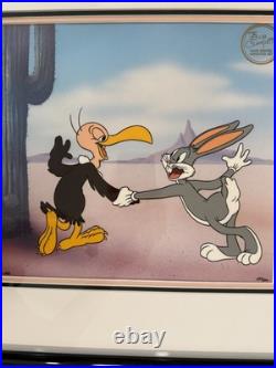 Rare Warner Bros Animation Cel Bugs Bunny & Beaky Limited Edition Animation