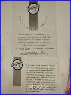 Rare Warner Bros Animation Cel Bugs Bunny & Beaky Limited Edition Animation