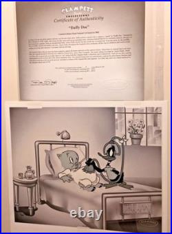Rare Warner Bros Daffy Doc Cel #1/100 Hand-Painted Looney Tunes COA