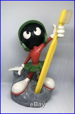 Rare Warner Bros Looney Tunes Marvin the Martian Figurine Toothbrush Holder