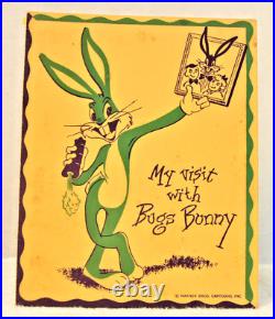 Rare Warner Bros My Visit with Bugs Bunny & Photo 1950 Vintage Ephemera Rare Warner Bros My Visit with Bugs Bunny & Photo 1950 Vintage Ephemera