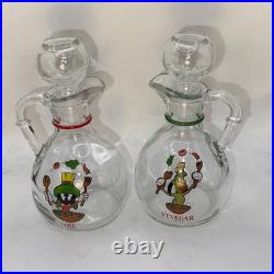 Rare Warner Bros Oil Vinegar Cruet Set Marvin the Martian 2pc Vintage unused