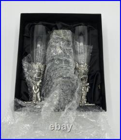 Rare Warner Bros Tweety & Sylvester Toasting Flutes 1996 LE 30/1000 Pewter