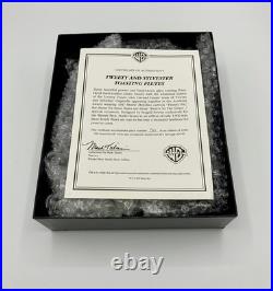 Rare Warner Bros Tweety & Sylvester Toasting Flutes 1996 LE 30/1000 Pewter