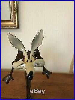 Rare Warner Bros Wile E Coyote and Roadrunner Statues