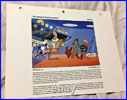Rare Warner Brothers Bugs And Marvin Laminated Cel Promo Binder Page Disgruntled