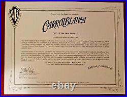 Rare Warner Brothers Carrotblanca Of All The Juice Joints Limited Edition Cel