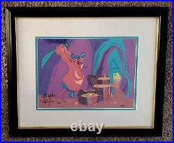 Rare Warner Brothers Hassan's Chopping Spree Animation Cel Signed 65/350