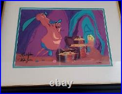 Rare Warner Brothers Hassan's Chopping Spree Animation Cel Signed 65/350