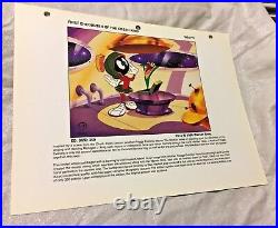 Rare Warner Brothers Marvin The Martian Laminated Cel Promo Binder Page