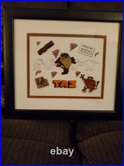 Rare Warner Brothers Taz Pin Set With Certificate Of Authentication