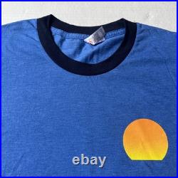 Rare Warner Records Warner Brothers Records Shirt Ringer Adult Medium Blue New