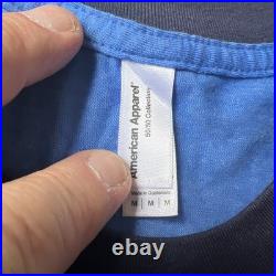 Rare Warner Records Warner Brothers Records Shirt Ringer Adult Medium Blue New