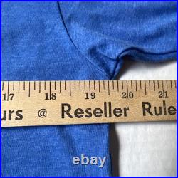 Rare Warner Records Warner Brothers Records Shirt Ringer Adult Medium Blue New